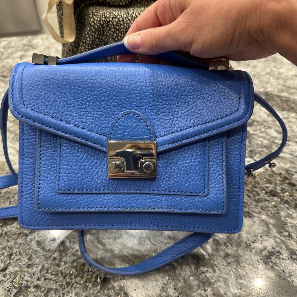 Loeffler Randall Blue Leather Crossbody Bag - Picture 4 of 9